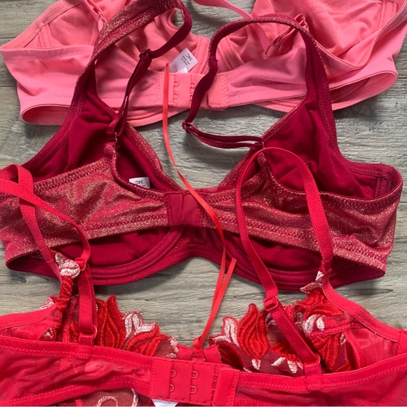 Victoria Secret 3 Vintage y2K Underwire Bras Shimmer Sheer Lace - Picture 6 of 14